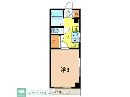 ベルヴィ 912739(1K/3階)の間取り写真