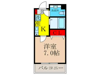 パティオ(1K/1階)の間取り写真