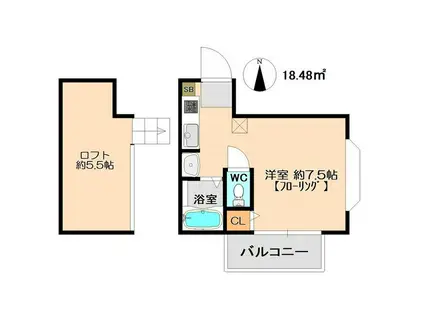 イル・レガーロ西公園II(ワンルーム/2階)の間取り写真