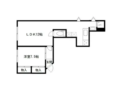 ERBETTA(1LDK/2階)の間取り写真