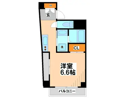 M-FLAT(1K/4階)の間取り写真
