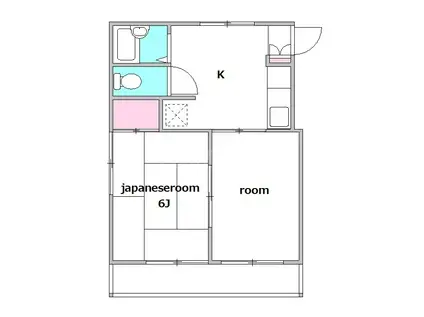 宮田ハイツ(2K/3階)の間取り写真