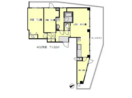 プライムハイツ(3LDK/4階)の間取り写真