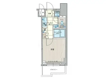 ルーブル仲六郷弐番館(1K/4階)の間取り写真