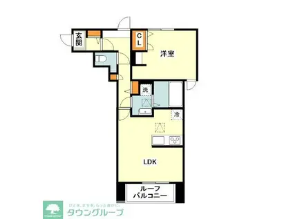 川崎市多摩区枡形4PJ(1LDK/1階)の間取り写真