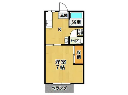 プルミエロジュマン2・3(1K/2階)の間取り写真