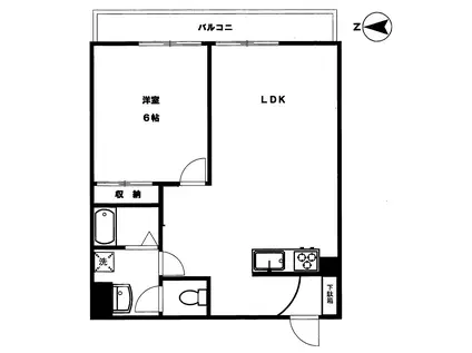 目白ハイツ(1LDK/4階)の間取り写真