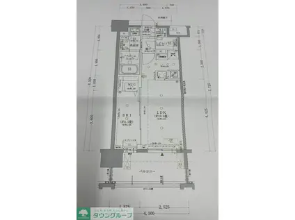 オープンレジデンシア渡辺通南(1LDK/9階)の間取り写真