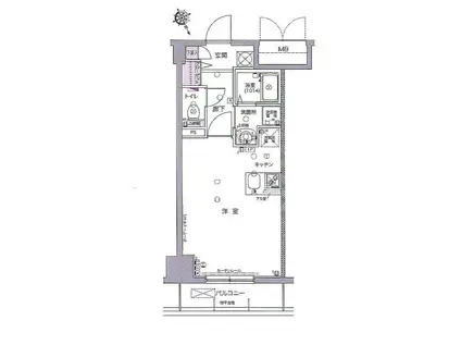 フォルティス水天宮前(ワンルーム/2階)の間取り写真