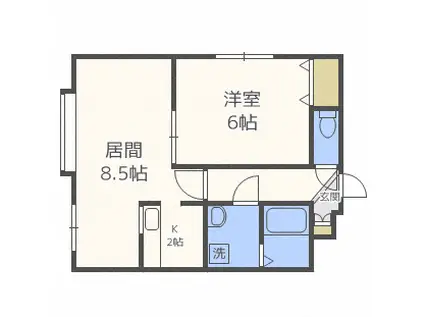 フォレストハイムN42(1LDK/2階)の間取り写真