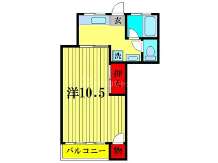 井上マンション(1K/3階)の間取り写真