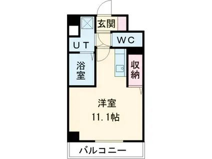 ラミューズ宇都宮ウエスト(ワンルーム/5階)の間取り写真