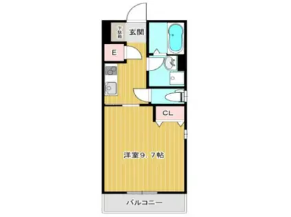 ナウ ハウス有馬(1K/1階)の間取り写真