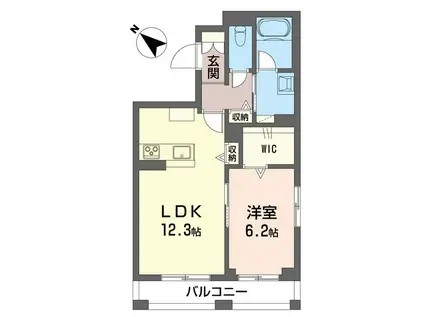 東武東上線 朝霞台駅 徒歩3分 4階建 築1年(1LDK/4階)の間取り写真