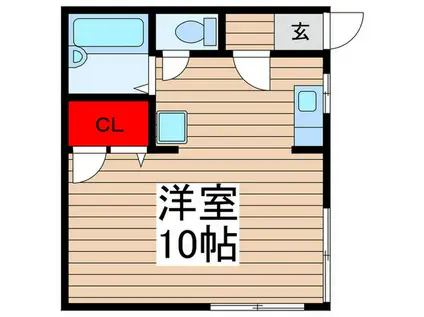 ハイムホソノ(ワンルーム/1階)の間取り写真