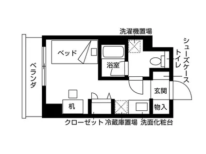 リビオセゾン亀有(ワンルーム/5階)の間取り写真