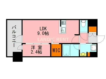 LANDIC Y138(1LDK/7階)の間取り写真