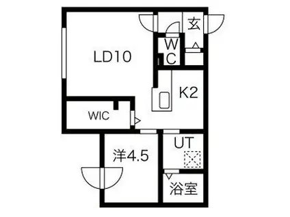 BELLAGIO TSUKISAMU(1LDK/4階)の間取り写真