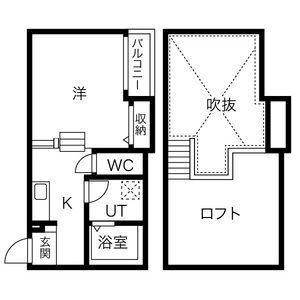 CREO庄内通参番館(1K/2階)の間取り写真