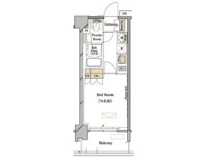 ブランシエスタ浦安(1K/1階)の間取り写真