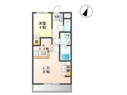 サンロード・S(1LDK/2階)の間取り写真