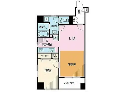 メゾン・ド・日本橋久松町(1LDK/8階)の間取り写真