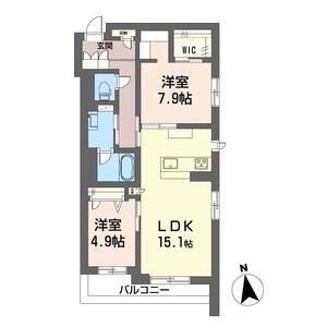シャーメゾン プレシャス(2LDK/3階)の間取り写真