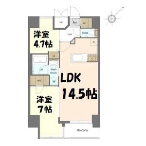 S-RESIDENCE大曽根BRESA(2LDK/4階)の間取り写真
