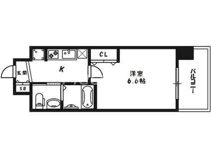 エステムコート梅田・天神橋Ⅱグラシオ(1K/10階)の間取り写真