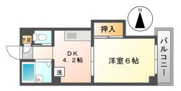 レトワール神田(1K/2階)の間取り写真
