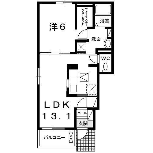 ドゥ サント ノレ(1LDK/1階)の間取り写真