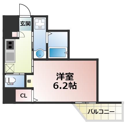 THE K`S VILLE(1K/7階)の間取り写真