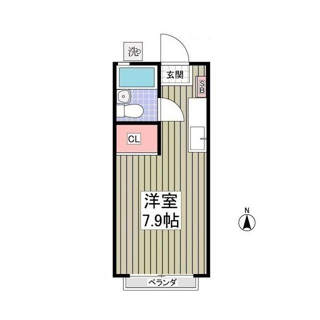 ボ-トハウス(ワンルーム/2階)の間取り写真