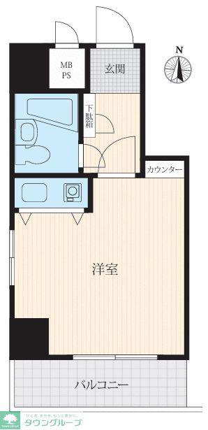 クリオ平塚七番館(ワンルーム/5階)の間取り写真