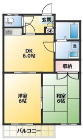 セフィラ王子(2DK/2階)の間取り写真