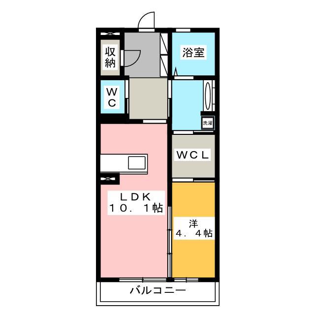 KMT沙稀(1LDK/3階)の間取り写真