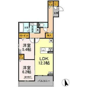 T&Pプレザン(2LDK/2階)の間取り写真