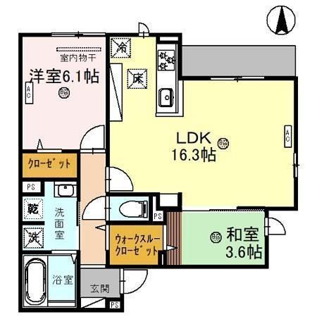 クラシスト今川4丁目(2LDK/1階)の間取り写真