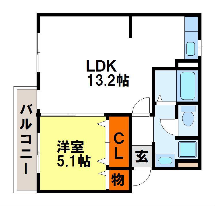 サンクチュアリ(1LDK/3階)の間取り写真
