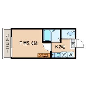 フルール久我山(1K/2階)の間取り写真