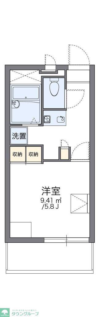 レオパレスKOUYA(1K/3階)の間取り写真