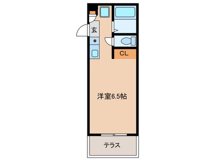 グラスガーデン(ワンルーム/2階)の間取り写真