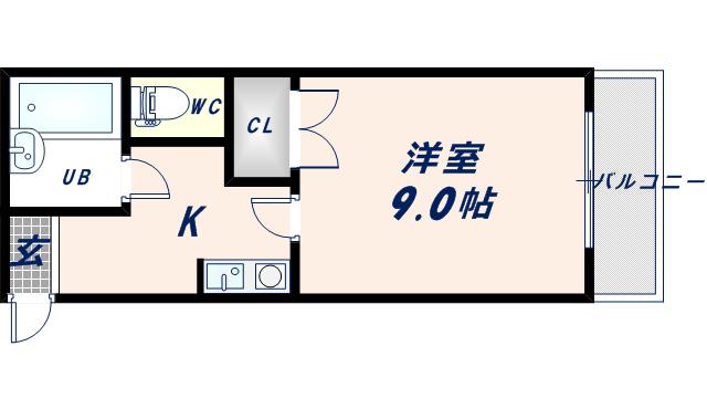 エントピア黒田(1K/3階)の間取り写真