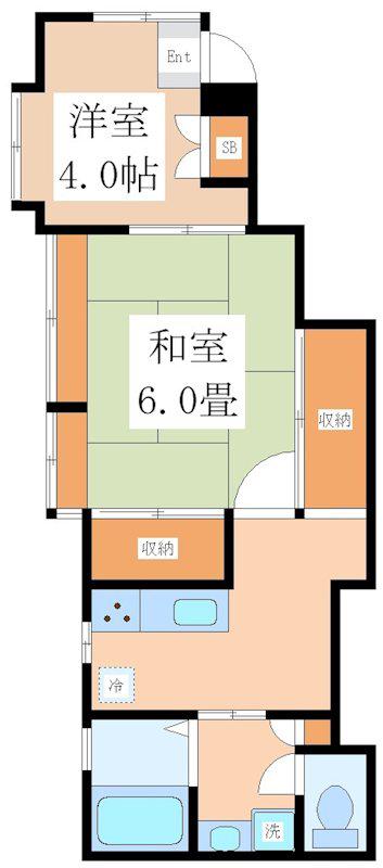 シャトルM(2K/2階)の間取り写真