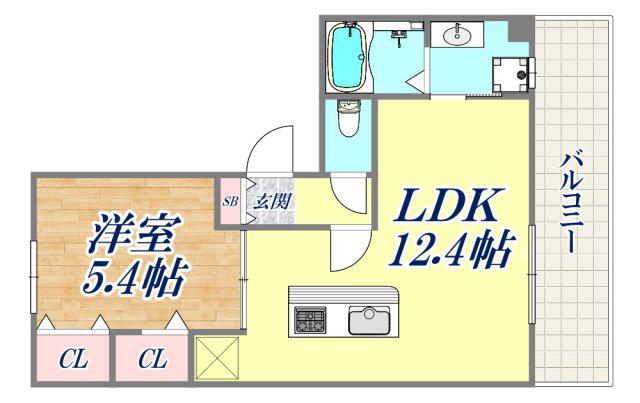 アネックス北神戸(1LDK/1階)の間取り写真