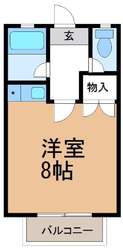 T-コーポ(1K/1階)の間取り写真