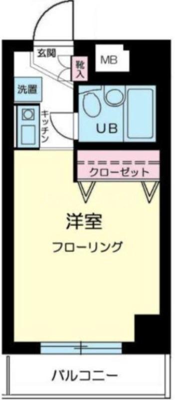 大森タウンビル(ワンルーム/6階)の間取り写真