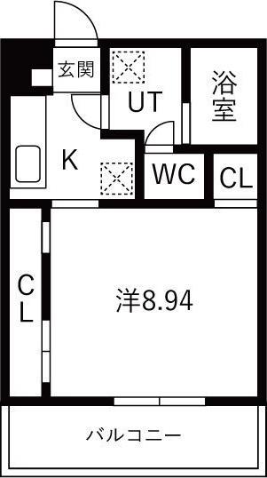 SAハイツ豊中(1K/2階)の間取り写真