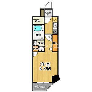 エスカーサ大阪ウエスト(1K/8階)の間取り写真