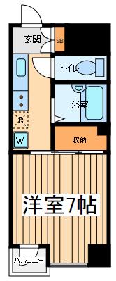 イグレック立川(1K/6階)の間取り写真